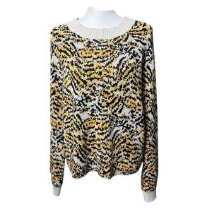 Rachel Comey for Target Animal Print Wool Blend Sweater Women's Size Large